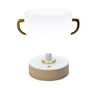 Lampe de nuit colorée portable rechargeable LED pour chambre à coucher, chambre d'enfant, atmosphère d'étude, lumière pratique (blanc, 12,8 x 9,6 x 13,6 cm)