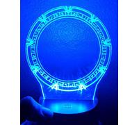 Lampe de nuit créative LED 3D USB télécommande couleur stéréo lampe de table Stargate chambre chevet bébé sommeil lumière