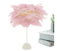 Lampe De Nuit En Plumes - Lampe De Chevet Romantique À LED En Plumes, Veilleuse Décorative Douce, Ļampe Ďe Table LED Moderne | Éclairage D'ambiance Pour Chambre À Coucher, Salon, Salle Đe Mariage, Bur