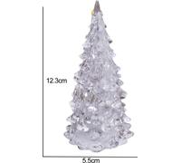 Lampe de nuit LED cristal mini sapin de Noël Lampe de nuit de Noël changeant de couleur Décoration de maison Décoration de Noël Cadeau pour enfants