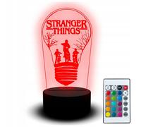 Lampe De Nuit Led Statuette Gravure 3d Série Stranger Things Set Télécommande