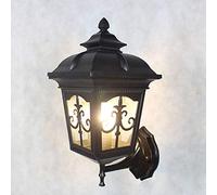 Lampe de Nuit pour Chambre à Coucher, Design Rustique, Applique Murale d'extérieur en métal Noir, pour Jardin, Balcon, Table à Manger, Restaurant, pavillon, Porche, Terra
