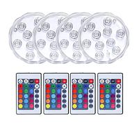 Lampe de nuit sous-marine étanche IP68 RVB submersible multicolore décorative pour fête, mariage, Noël, compacte, portable, alimentée par piles, décoration sans fil