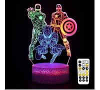 Lampe de nuit Spiderman 3D Veilleuse LED avec télécommande et minuterie - BLEOSAN
