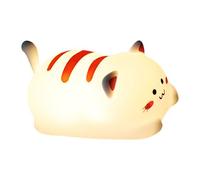 Lampe De Nuit USB En Forme De Chat Contrôle Par Robinet Économie D'énergie Lumière Colorée Ambiance Texture En Silicone Pour Divers Espaces 1200mAh