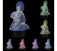 Lampe de nuit vintage représentant le dieu soleil Horus, dieu faucon égyptien, inspirée de la mythol