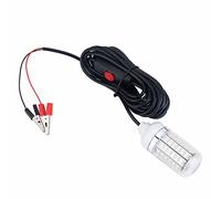 Lampe de pêche LED 12 V, Lampe de Recherche de Poisson sous-Marine, Portable, Submersible, pour pêche de Nuit, leurre, appât, Quai d'attraction pour leurre, appât, Snook, marigane (Blue Light)