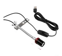Lampe de pêche LED bleue blanche double faisceau rechargeable par USB (D)