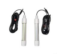 Lampe de pêche LED étanche et submersible pour eau douce et eau salée avec faible consommation d'énergie et haute efficacité pour la pêche nocturne (blanc)