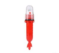 Lampe de pêche LED étanche IP65 3V pour bateau et résille, 5 LED clignotantes avec détection automatique de la lumière, compatible avec piles AA standard (rouge)
