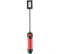 Lampe de pêche LED rechargeable pour appât nocturne avec contrôle gestuel, lampe de base magnétique avec tuyau réglable à 360 degrés (rouge)