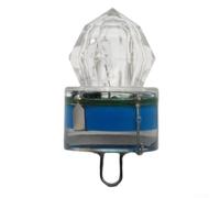Lampe de pêche LED sous l'eau - Leurre clignotant pour eau profonde - Pour eau douce et salée - Durée de 300 h - Rouge, blanc, bleu, vert (bleu)