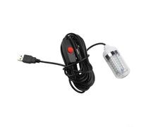 Lampe de pêche LED sous-marine rechargeable par USB, appât de pêche de nuit, lampe submersible, lumière portable pour bar, truite, vert, bleu, jaune, blanc (blanc)