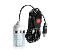 Lampe de pêche sous-Marine | avec Cordon Lampe Alimentée par USB, LED Attire-Poissons pour Pêche De Nuit,pour Extérieur Piscine Rivière Bateau Glace Quai Kayak Marigane Achigan Truite Crevette Sn