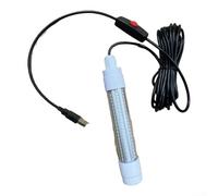 Lampe de pêche sous-marine LED 5 V USB 13 W pour une utilisation nocturne, efficace pour les crappies, pour l'ombre, le leurre de calmar (126 - lumière chaude)