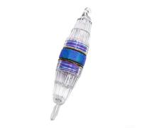 Lampe de pêche sous-marine LED de 7,5 à 10 cm pour la pêche de nuit, leurre double lumière pour attirer les poissons, appât calamar, crochet pour radeau de mer (sans crochets, bleu)