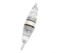 Lampe de pêche sous-marine LED de 7,5 à 10 cm pour la pêche de nuit, leurre double lumière pour attirer les poissons, appât calamar, crochet pour radeau de mer (sans crochets, blanc)