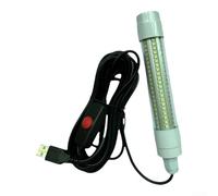 Lampe de pêche sous-marine USB LED 13 W 5 V rechargeable submersible vert blanc bleu jaune lampe pour caramar de nuit attracteur (126 - lumière bleue)