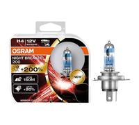 Lampe de phare halogène - OSRAM - NIGHT BREAKER 220 - 220% luminosité - 150 m faisceau - Blanc