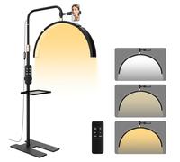 Lampe de Pied LED,29" Lampe Extension de Cils pour Salon de Beauté, Lampes pour Cils, Lumière Demi-Lune pour Allongement de Cils, Soins du Visage, Tatouage, Ongles, Maquillage.