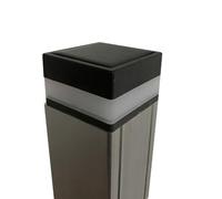 Lampe de pilier à énergie solaire, éclairage d'extérieur de jardin, Tube carré en aluminium de 7x7cm, tuyau en PVC, lampe frontale de colonne dédiée, lumière de clôture en bois étanche ( Color : Stand