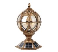 Lampe de Pilier de clôture de Colonne extérieure en Aluminium moulé sous Pression, Lanterne Murale Stigma, Porte Murale, Cour européenne, Lanterne Solaire sur Poteau, Lampe Murale sphérique