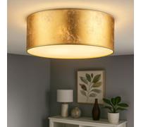 Plafonnier Lampe De Salon Or Nickel Mat 3 Flammes LED D 40Cm