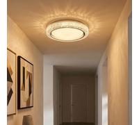 Plafonnier Lampe de plafond de la salle à manger LED CCT avec cristaux, métal plastique, 1x LED 24 watts 1600 lumens blanc chaud/blanc froid, D 40 cm