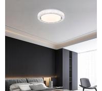 Plafonnier Lampe de plafond de la salle à manger LED CCT avec cristaux, métal plastique, 1x LED 24 watts 1600 lumens blanc chaud/blanc froid, D 40 cm