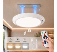 Lampe de plafond à détecteur de mouvement, rechargeable par USB Type-C, magnétique, sans fil, murale, télécommandée, veilleuse LED pour cuisine et vestiaire