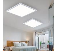 Lampe de plafond à encastrer Panneau moderne de bureau Panneau LED à encastrer, plafonnier blanc en saillie Panneau de plafond, LED 36W 3960lm 4000K, LxLxH 59,5x59,x5x3 cm, 2 pièces