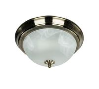 Plafonnier métal verre laiton blanc chambre salon couloir Ø28,5 cm E27 plafonnier rond Art Nouveau 2 lampes cuisine TOP