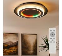 Lampe De Plafond Avec Variateur Télécommande Effet Arc-En-Ciel RGB LED D 34 Cm