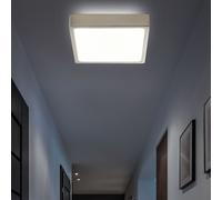 Lampe De Plafond Carrée LED ALU Plate Dimmable Bureau Chambre De Travail Panneau