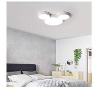 Lampe De Plafond Chambre Enfant, Creative Mickey Plafonnier LED 27W 2000Lm Simple Tricolore Gradation Plafonnier 3000K 4500K 6000K Maternelle Chambre Lampe De Bande Dessinée Plafond 48*40*5CM,Blanc