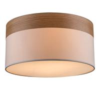 Lampe de plafond couloir textile abat-jour lampe bois beige TÉLÉCOMMANDE en kit incl. ampoules LED RGB