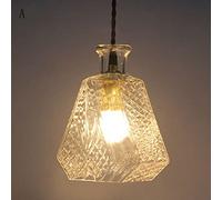 Lampe de plafond de lustre en verre de cristal rétro en forme de bouteille de vin pendante