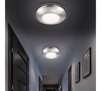 Lampe De Plafond De Salon Applique LED Claire Miroitée Chrome Ronde 2x