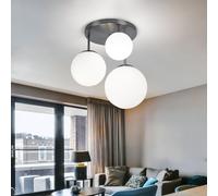 Lampe De Plafond Design En Verre À Boule LED Pour Salon Chambre À Coucher
