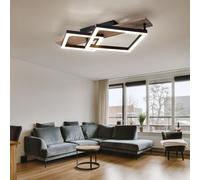 Lampe De Plafond Design Luminaire De Salon LED Cuisine Opale Noir Effet Bois