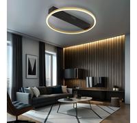 Plafonnier plafonnier lampe design noir or lampe de salon anneau L 40 cm