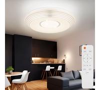 Lampe De Plafond En Cristal LED CCT Avec Effet Étoilé Télécommande Blanc