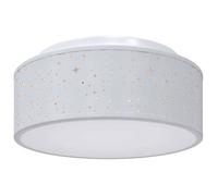 Lampe de plafond en tissu - vidaXL - Ø30 x 13,5 cm - Gris - Éclairage ajustable - Moderne - Usage intérieur - Base E27
