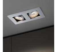 Lampe de plafond encastrée Spots en aluminium brossé pour le salon, orientables Nordlux 21070129