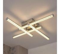 Lampe De Plafond Globo LED 1 Lumière Cristal Déco Réglable L 50 Cm Verchromé