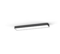 Lampe De Plafond Grise 93,5 Cm De Long Inclus 2x T8 LED Chaud 3000 K