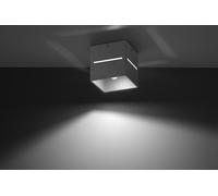 Lampe De Plafond Grise Carrée GU10 Métal Spot À Poser Lumière Couloir