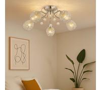 Lampe De Plafond Lampe De Chambre Lustre En Cristal Tissage En Chrome LED