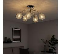 Lampe De Plafond Lampe De Chambre Lustre En Cristal Tissage En Chrome LED