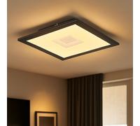 Plafonnier LED effet 3D lampe de salon fumé plafonnier chambre à coucher, 12W 700lm blanc chaud, LxH 30x 6 cm